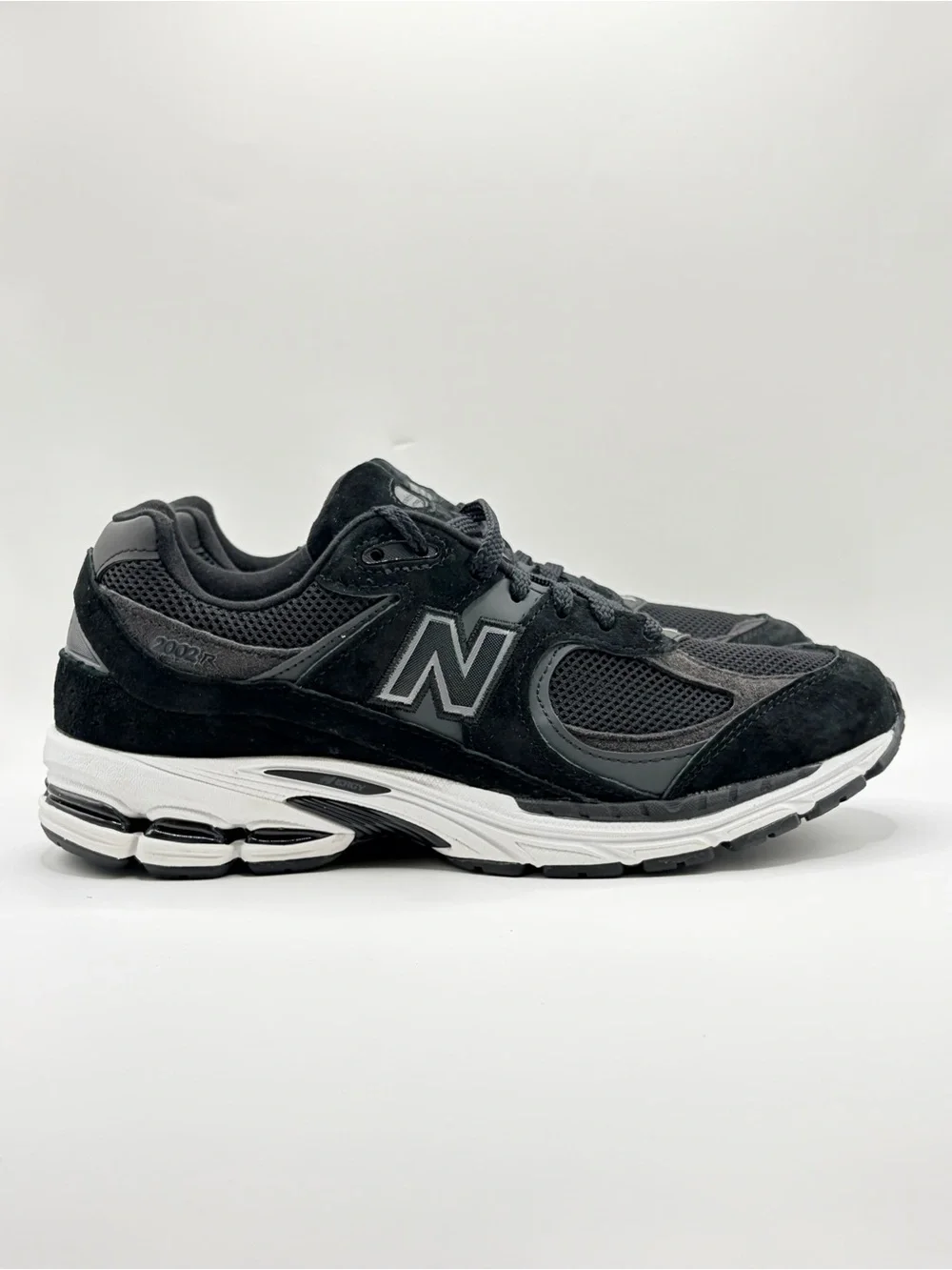 New Balance 2002R Black & White Athletic Sneakers